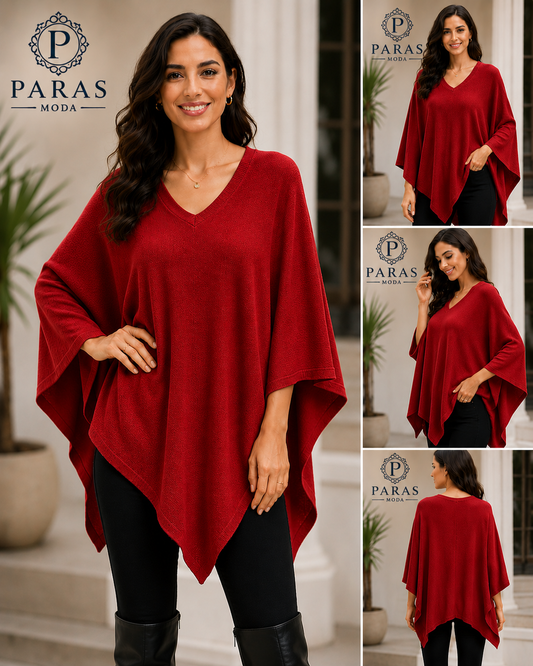 ❤️💗 Red & Pink Plan Poncho